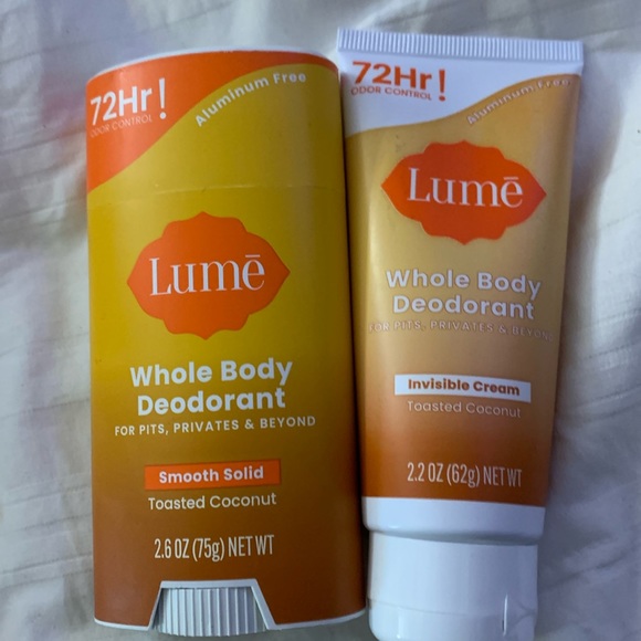 Lume whole body deodorant, toasted, coconut, smooth, solid/invisible cream, 2.2/ - Picture 1 of 3